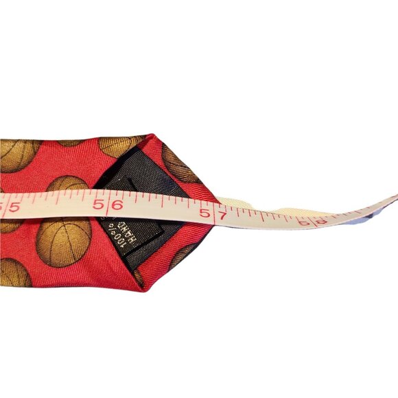 Utopia Silk Tie Basketball Print Red Mens Novelty Necktie Business Career - Picture 5 of 5